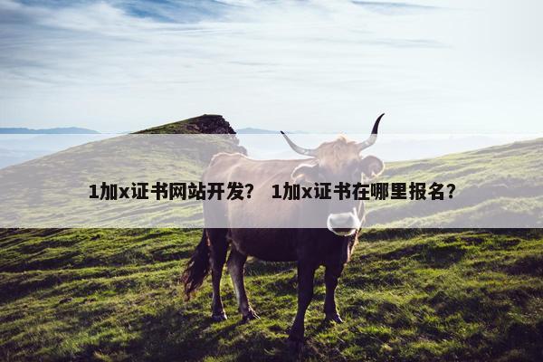 1加x证书网站开发？ 1加x证书在哪里报名？