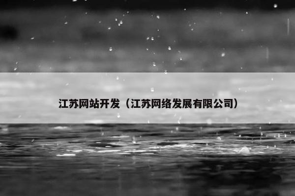 江苏网站开发（江苏网络发展有限公司）