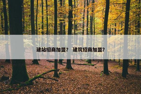 建站招商加盟？ 建筑招商加盟？