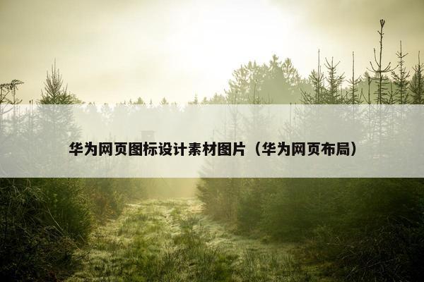 华为网页图标设计素材图片（华为网页布局）