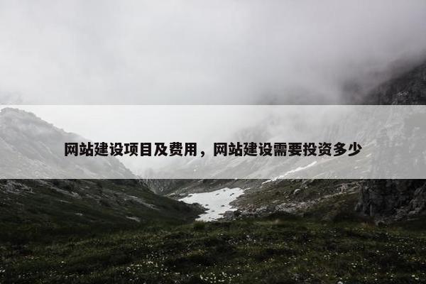 网站建设项目及费用，网站建设需要投资多少