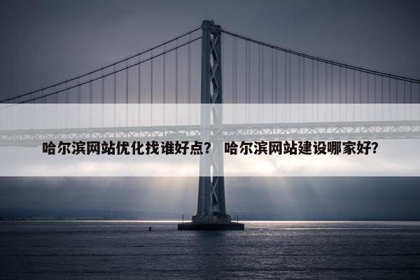 哈尔滨网站优化找谁好点？ 哈尔滨网站建设哪家好？