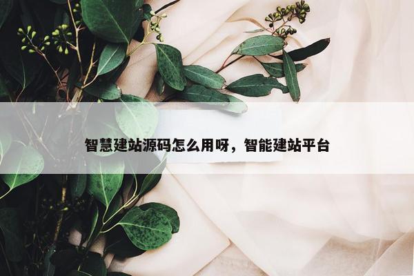 智慧建站源码怎么用呀，智能建站平台