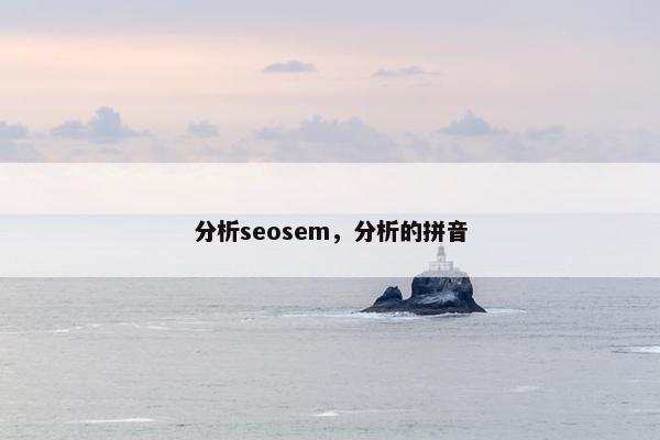 分析seosem，分析的拼音