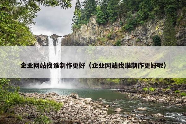 企业网站找谁制作更好（企业网站找谁制作更好呢）
