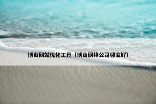 博山网站优化工具（博山网络公司哪家好）