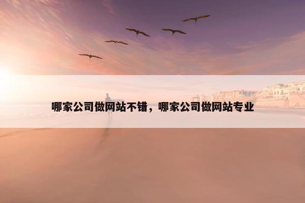 哪家公司做网站不错，哪家公司做网站专业