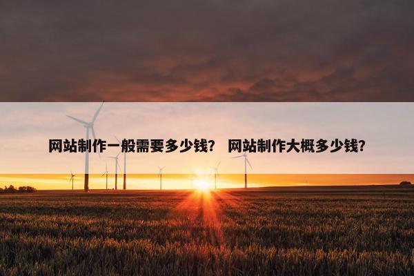 网站制作一般需要多少钱？ 网站制作大概多少钱？