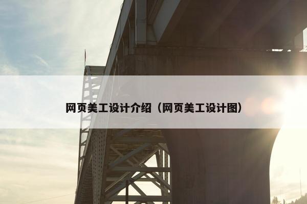 网页美工设计介绍（网页美工设计图）
