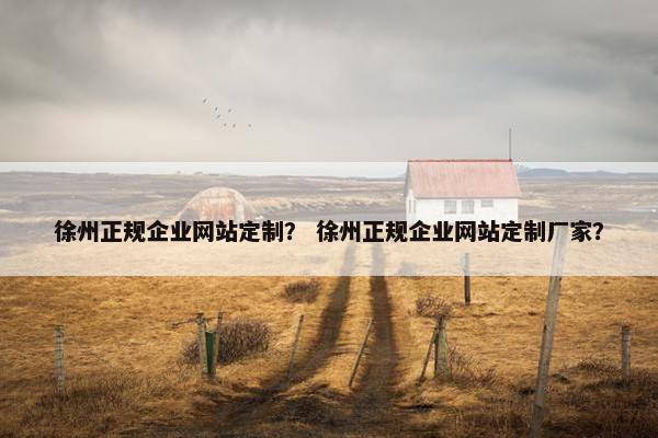 徐州正规企业网站定制？ 徐州正规企业网站定制厂家？