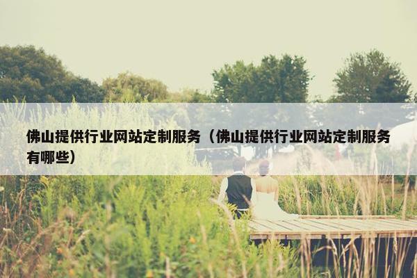 佛山提供行业网站定制服务（佛山提供行业网站定制服务有哪些）