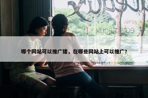 哪个网站可以推广猪，在哪些网站上可以推广?
