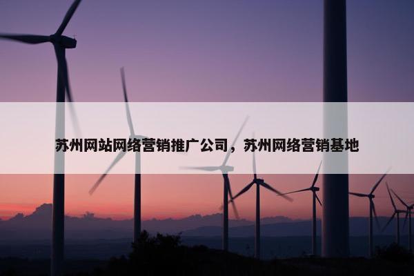 苏州网站网络营销推广公司，苏州网络营销基地