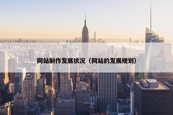 网站制作发展状况（网站的发展规划）