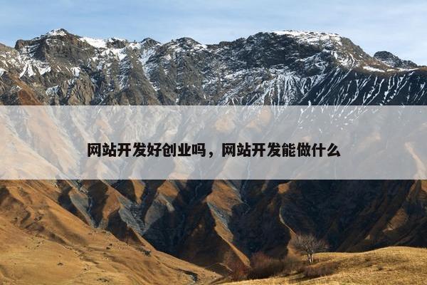 网站开发好创业吗，网站开发能做什么
