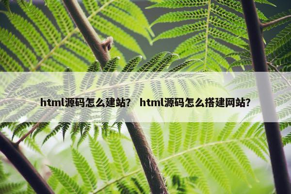 html源码怎么建站？ html源码怎么搭建网站？