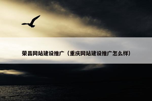 荣昌网站建设推广（重庆网站建设推广怎么样）
