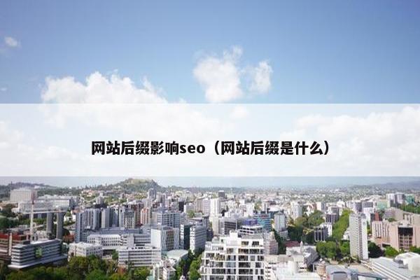 网站后缀影响seo（网站后缀是什么）