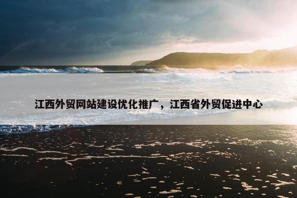 江西外贸网站建设优化推广，江西省外贸促进中心