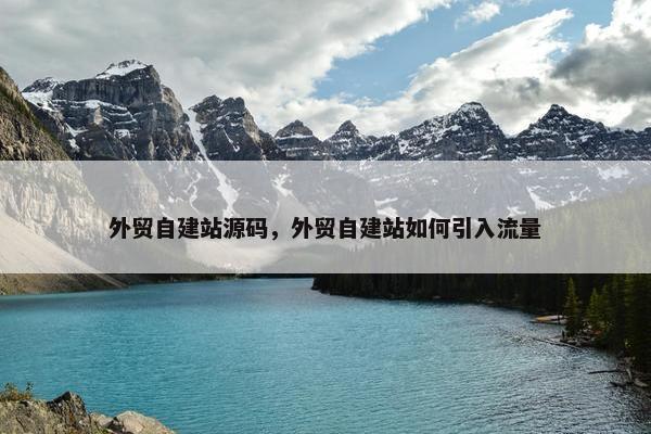 外贸自建站源码，外贸自建站如何引入流量