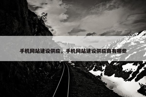 手机网站建设供应，手机网站建设供应商有哪些