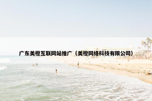 广东美橙互联网站推广（美橙网络科技有限公司）