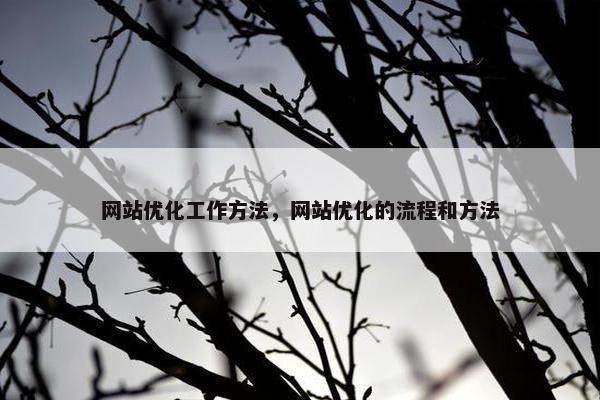 网站优化工作方法，网站优化的流程和方法