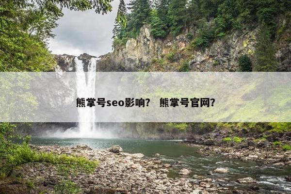 熊掌号seo影响？ 熊掌号官网？