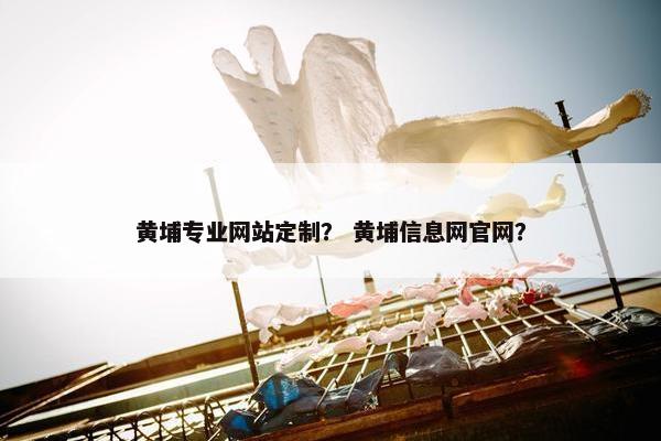 黄埔专业网站定制？ 黄埔信息网官网？