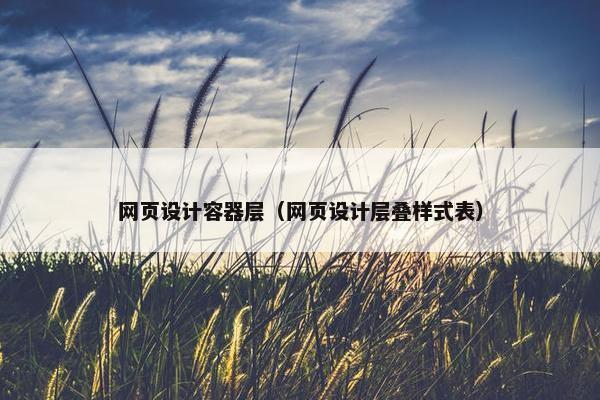 网页设计容器层（网页设计层叠样式表）