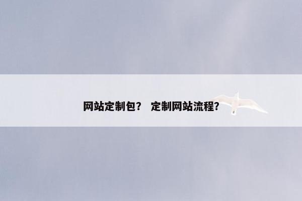 网站定制包？ 定制网站流程？