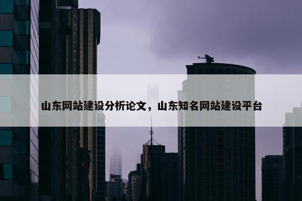 山东网站建设分析论文，山东知名网站建设平台