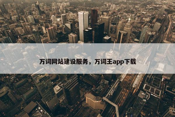 万词网站建设服务，万词王app下载