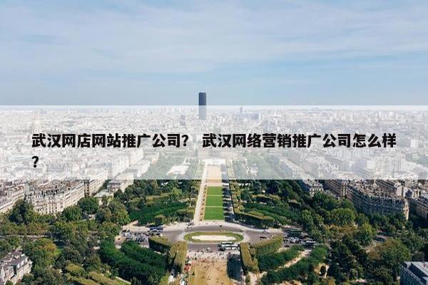 武汉网店网站推广公司？ 武汉网络营销推广公司怎么样？