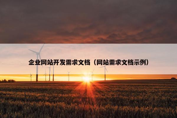 企业网站开发需求文档（网站需求文档示例）