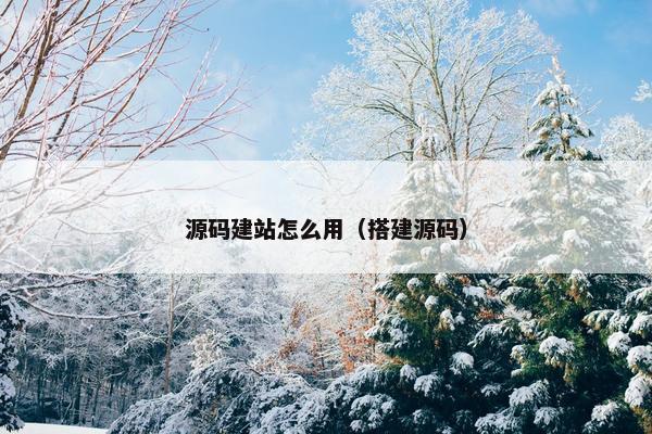 源码建站怎么用（搭建源码）