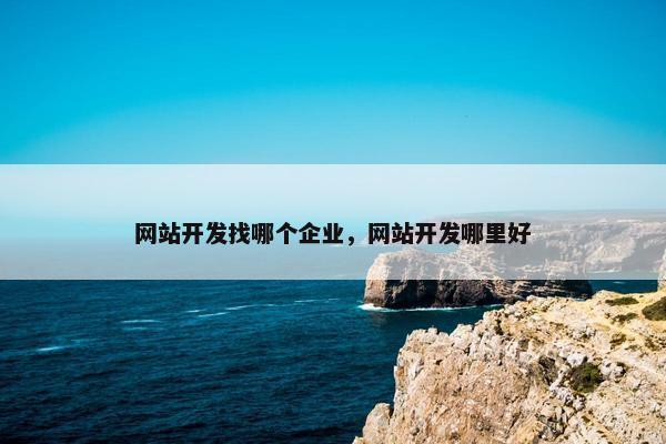 网站开发找哪个企业，网站开发哪里好