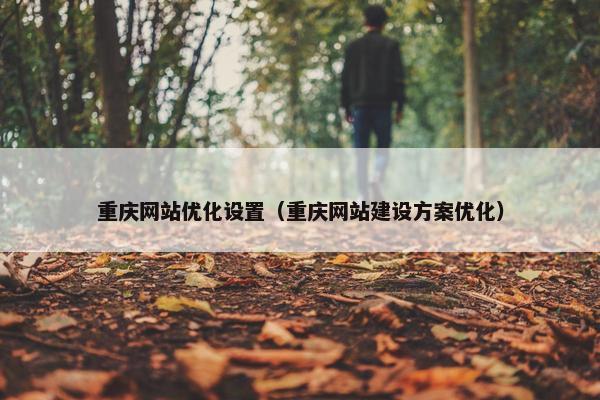 重庆网站优化设置（重庆网站建设方案优化）