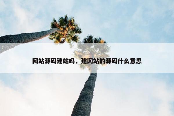网站源码建站吗，建网站的源码什么意思