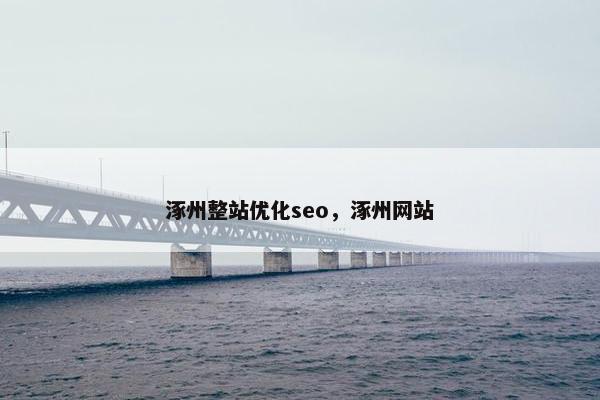 涿州整站优化seo，涿州网站