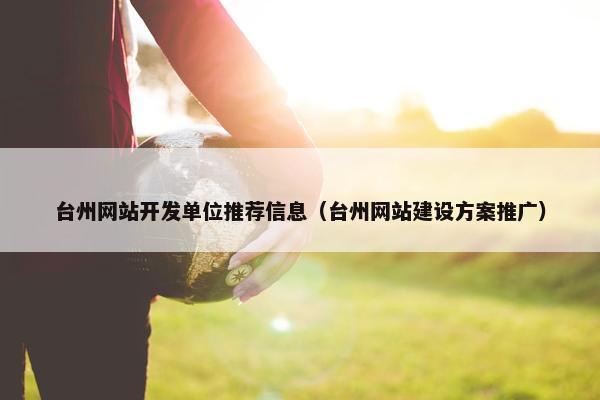台州网站开发单位推荐信息（台州网站建设方案推广）