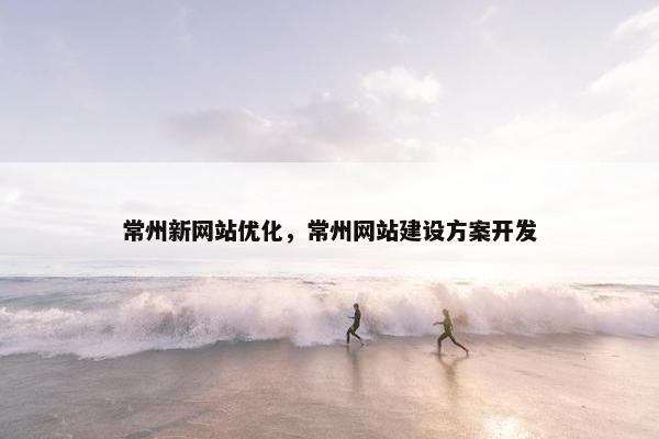 常州新网站优化，常州网站建设方案开发