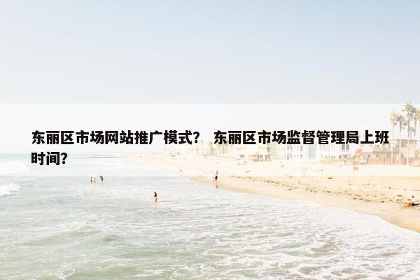 东丽区市场网站推广模式？ 东丽区市场监督管理局上班时间？