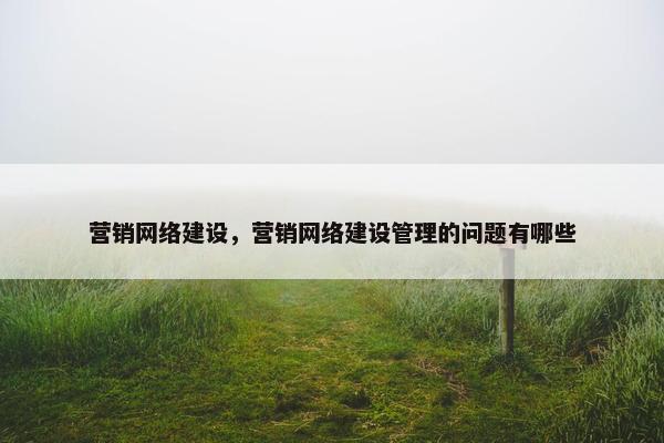 营销网络建设，营销网络建设管理的问题有哪些