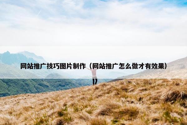 网站推广技巧图片制作（网站推广怎么做才有效果）