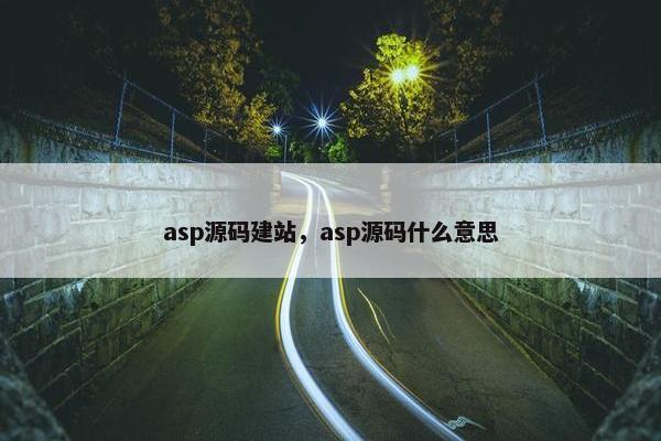asp源码建站，asp源码什么意思