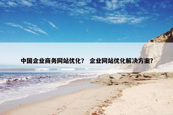 中国企业商务网站优化？ 企业网站优化解决方案？