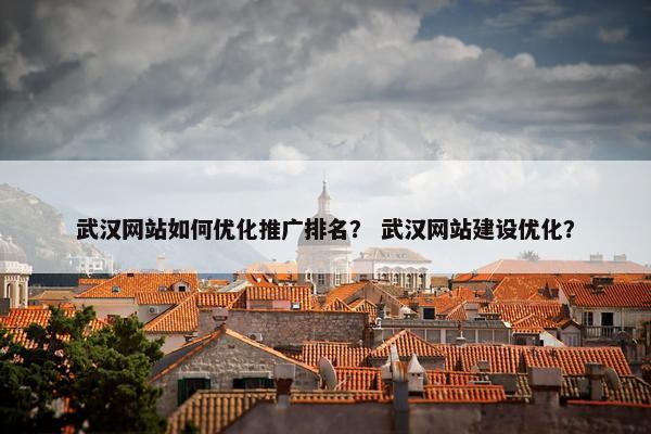 武汉网站如何优化推广排名？ 武汉网站建设优化？