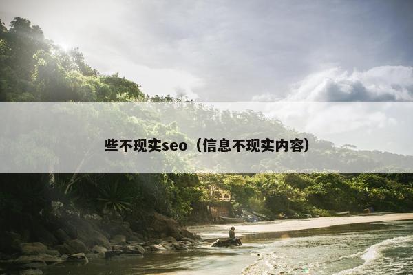 些不现实seo（信息不现实内容）