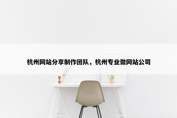 杭州网站分享制作团队，杭州专业做网站公司